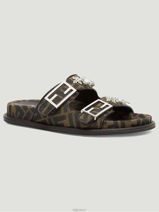 Feel Logo Slippers Black - FENDI - BALAAN 2