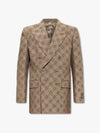 Maxi Horsebit Cotton Jacket Beige Brown - GUCCI - BALAAN 2