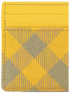 Check Card Wallet Yellow - BURBERRY - BALAAN 5