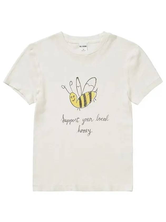 RE DONE 024R 02WBGT11 Baby Local Honey Print Women's Short Sleeve Tee - RE/DONE - BALAAN 3