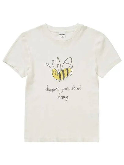 90s Baby Local Honey Print Short Sleeve T-Shirt White - RE/DONE - BALAAN 2