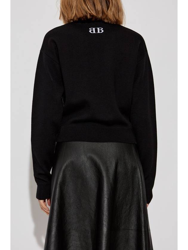 Balenciaga Sweater With Logo, Women's, Black - BALENCIAGA - BALAAN 4