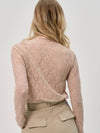 Serena lace see through long sleeve t shirt beige - SORRY TOO MUCH LOVE - BALAAN 4