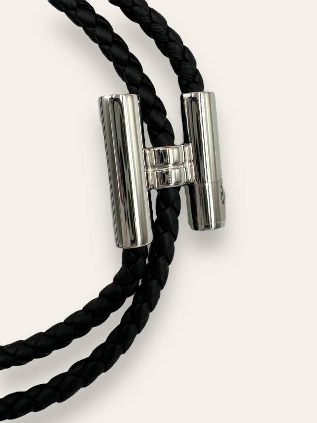 Tunis Tresse Black Silver Men's Bracelet H068406F - HERMES - BALAAN 2