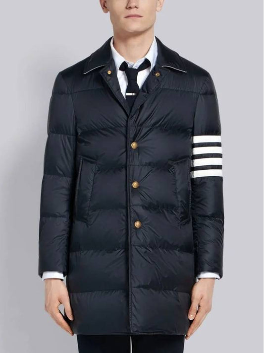 Men's 4 Bar Stripe Matte Finish Padding Navy - THOM BROWNE - BALAAN 2