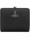 ORB Logo Half Wallet Black - VIVIENNE WESTWOOD - BALAAN 1