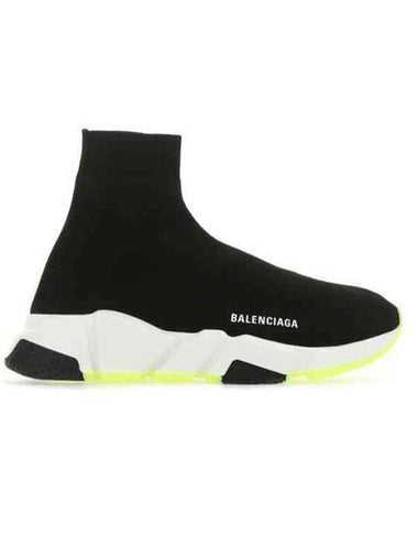 Speed ​​Logo High Top Sneakers Neon Yellow Black - BALENCIAGA - BALAAN 1