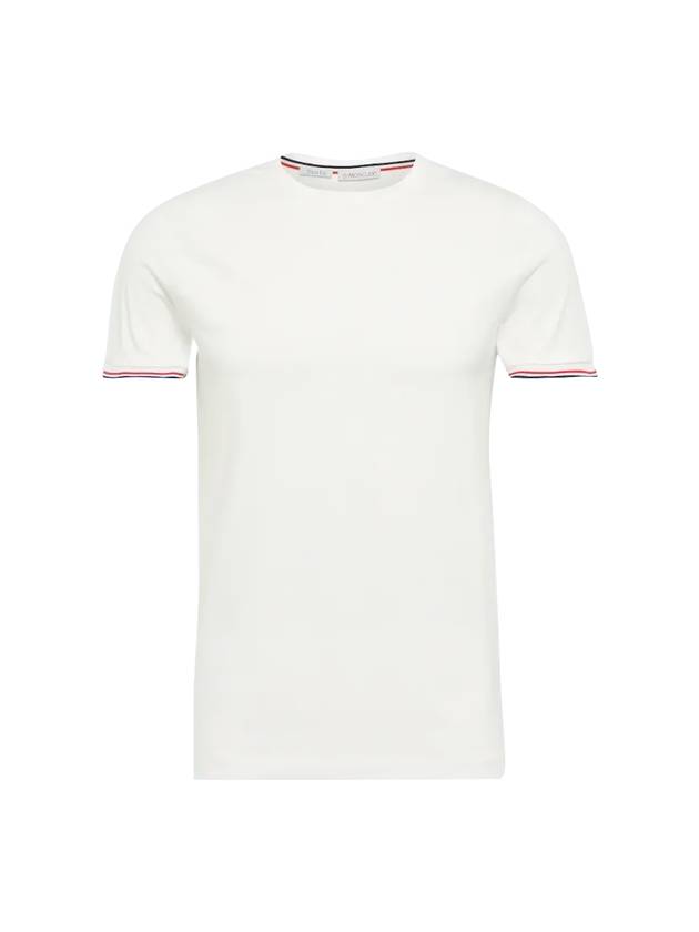 crew neck cotton short sleeve t-shirt white - MONCLER - BALAAN 1