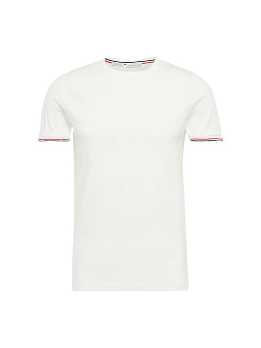 crew neck cotton short sleeve t-shirt white - MONCLER - BALAAN 1