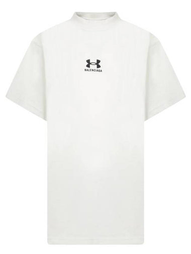 Embroidered Logo Short Sleeve T-Shirt Grey - BALENCIAGA - BALAAN 1