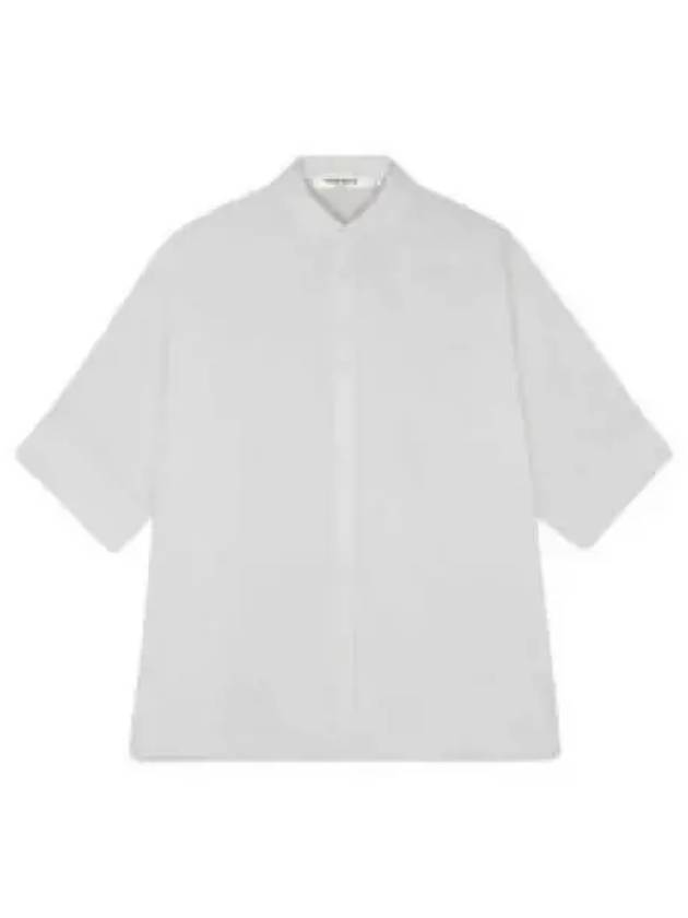 Boxy Cotton Shirt White - MAISON KITSUNE - BALAAN 2