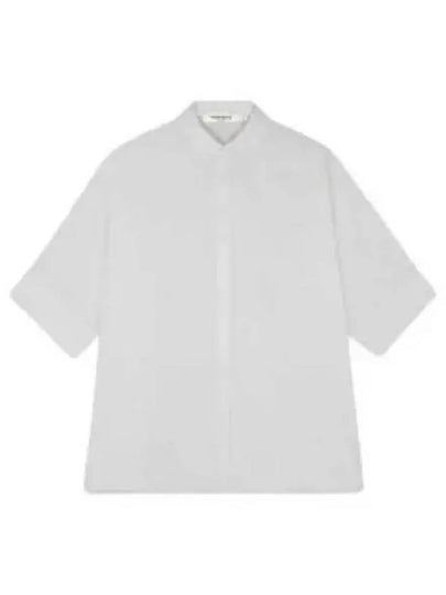 Boxy Cotton Shirt White - MAISON KITSUNE - BALAAN 2