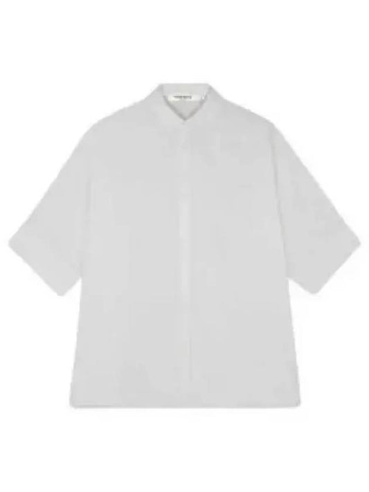 Boxy Cotton Shirt White - MAISON KITSUNE - BALAAN 2