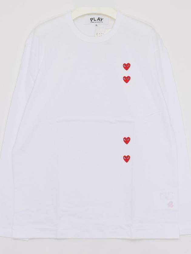 P1T3393 WHITE for red heart long sleeve t shirt - COMME DES GARCONS - BALAAN 2