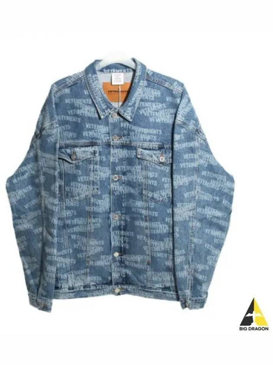 Logo Print Denim Jacket Blue - VETEMENTS - BALAAN 2