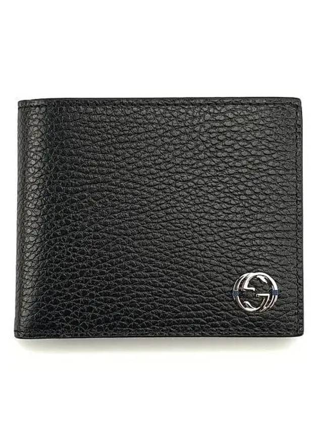 GG Interlocking Two Tone Half Wallet Black - GUCCI - BALAAN 2