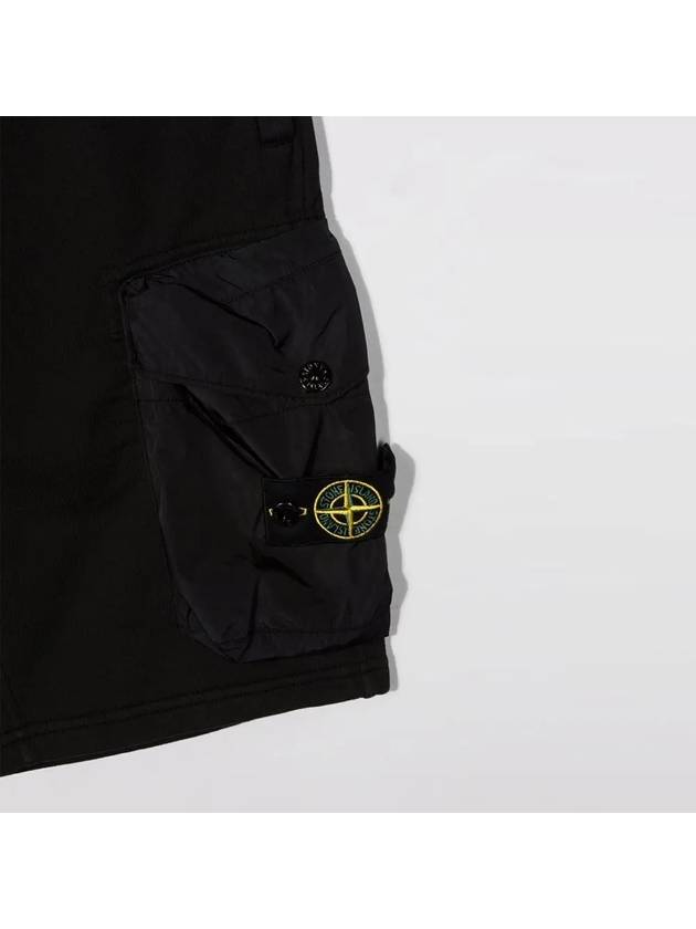 Kids Cargo Shorts Black - STONE ISLAND - BALAAN 5