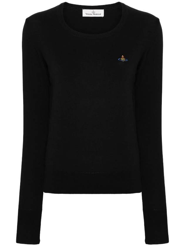 ORB Embroidered Knit Top Black - VIVIENNE WESTWOOD - BALAAN 2