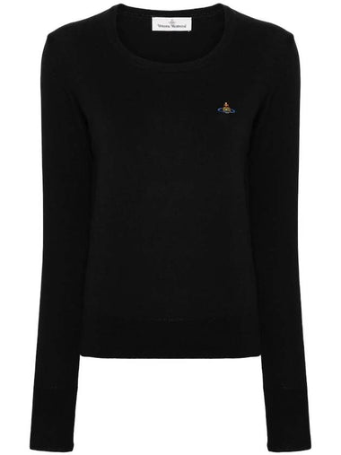 ORB Embroidered Knit Top Black - VIVIENNE WESTWOOD - BALAAN 1