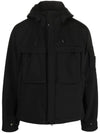 Men's Shell R Lens Wappen Hooded Jacket Black - CP COMPANY - BALAAN 1