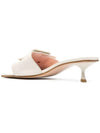 Women's Covered Buckle Mule White - ROGER VIVIER - BALAAN.