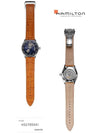 Jazzmaster Open Heart Leather Watch Brown Blue - HAMILTON - BALAAN 6