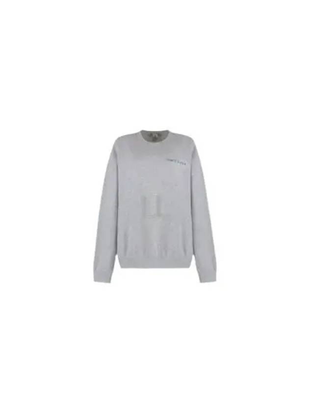 Racquet Club Logo Cotton Sweatshirt Grey - SPORTY & RICH - BALAAN 2