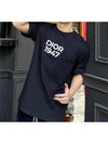 1947 Logo Print Short Sleeve T Shirt Navy - DIOR - BALAAN 6