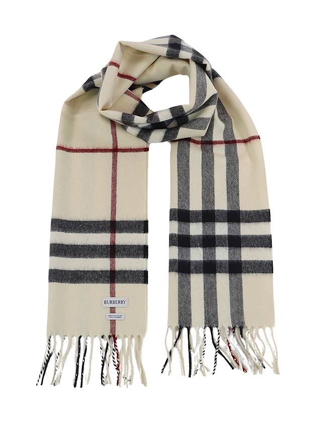 Check Cashmere Scarf Beige - BURBERRY - BALAAN 2