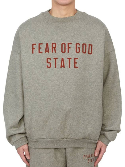 Essential Fleece Crewneck Sweatshirt Dark Heather - FEAR OF GOD - BALAAN 2