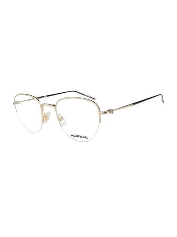 Eyewear Semi-rimless Metal Eyeglasses Gold - MONTBLANC - BALAAN 1