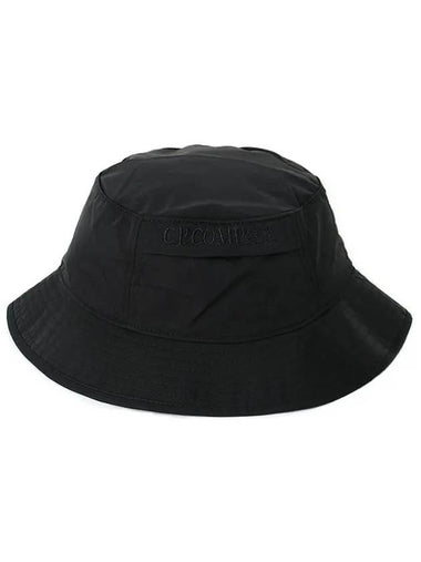 Embroidered Logo Bucket Hat Black - CP COMPANY - BALAAN 1