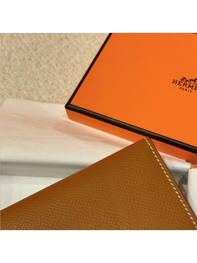 Wallet MC2 Card Holder Appsong Gold Brown - HERMES - BALAAN 6