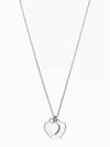 Return To Tiffany Double Heart Pendant Necklace Silver - TIFFANY & CO. - BALAAN 3