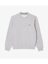 Basic Classic Fit Crew Neck Sweatshirt Melange Grey - LACOSTE - BALAAN 2