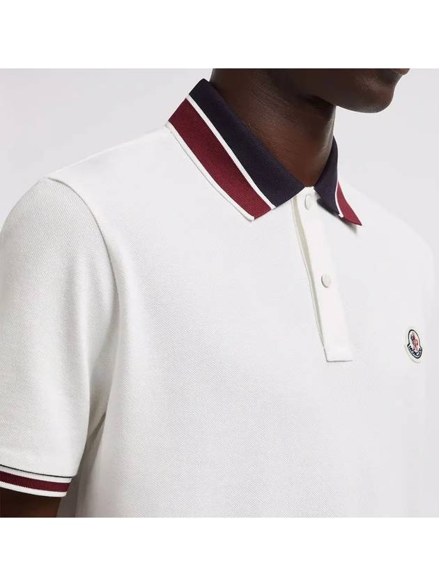 Logo Patch Polo Shirt White - MONCLER - BALAAN 6