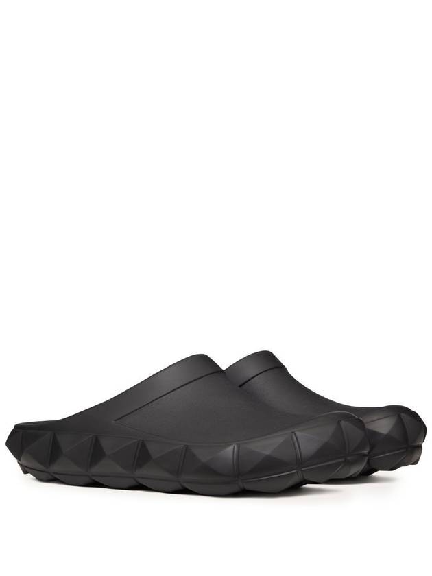 Roma Stud Turtle Rubber Clog Mule Black - VALENTINO - BALAAN 6