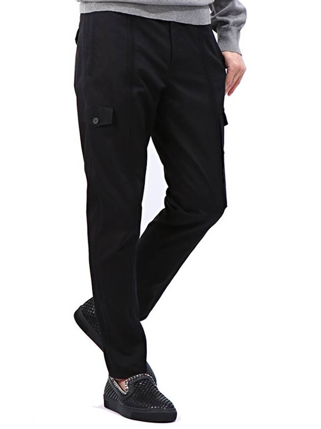 Men's Casual Cargo Pants Black - LES HOMMES - BALAAN 2