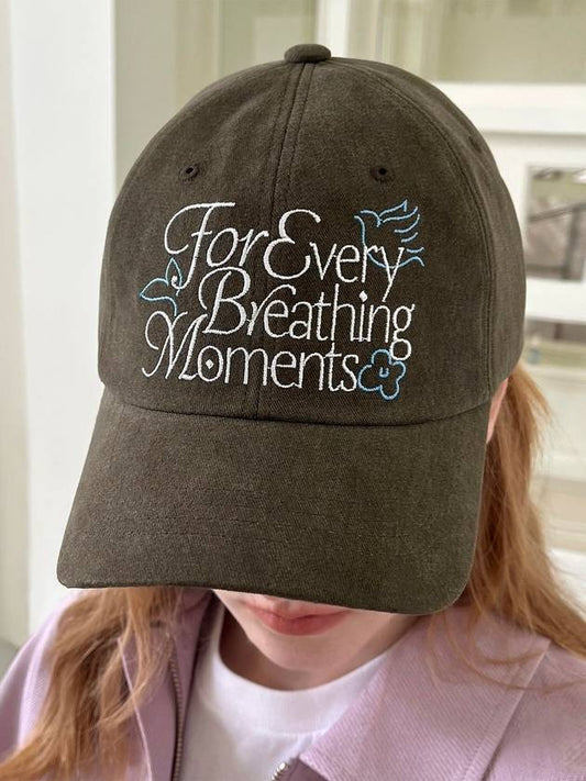 FOR EVERY BREATHING MOMENT CAP BROWN Ball cap brown - GOCORI - BALAAN 1