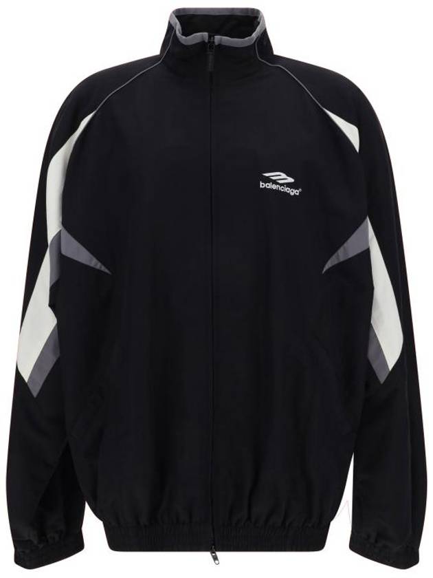 3B Sports Icon Medium Fit Track Jacket Black - BALENCIAGA - BALAAN 8