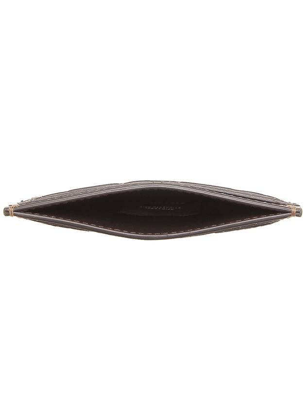 Logo Diamond Leather Card Wallet Brown - FENDI - BALAAN 5