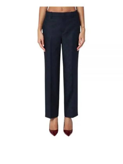 GG Wool Straight Pants Dark Blue - GUCCI - BALAAN 2