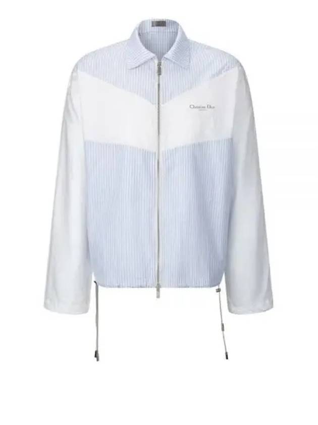 Couture Zipped Long Sleeve Shirt Blue - DIOR - BALAAN 2