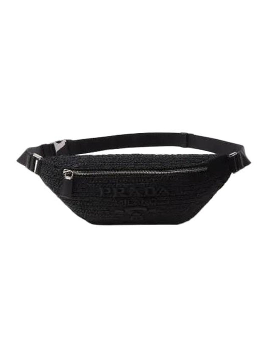 WOVEN FABRIC BELT BAG 2VL042_2M2T_F000 - PRADA - BALAAN 1