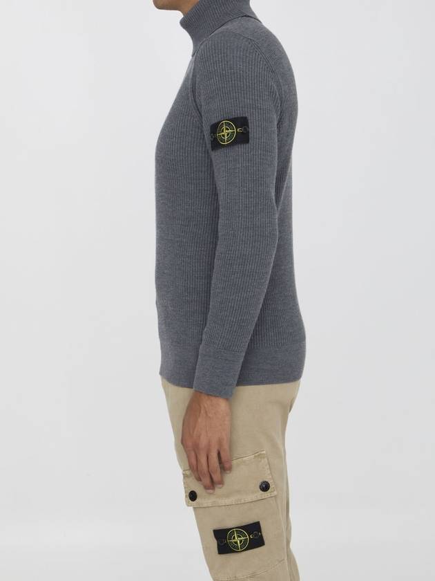 Turtleneck sweater in wool - STONE ISLAND - BALAAN 3