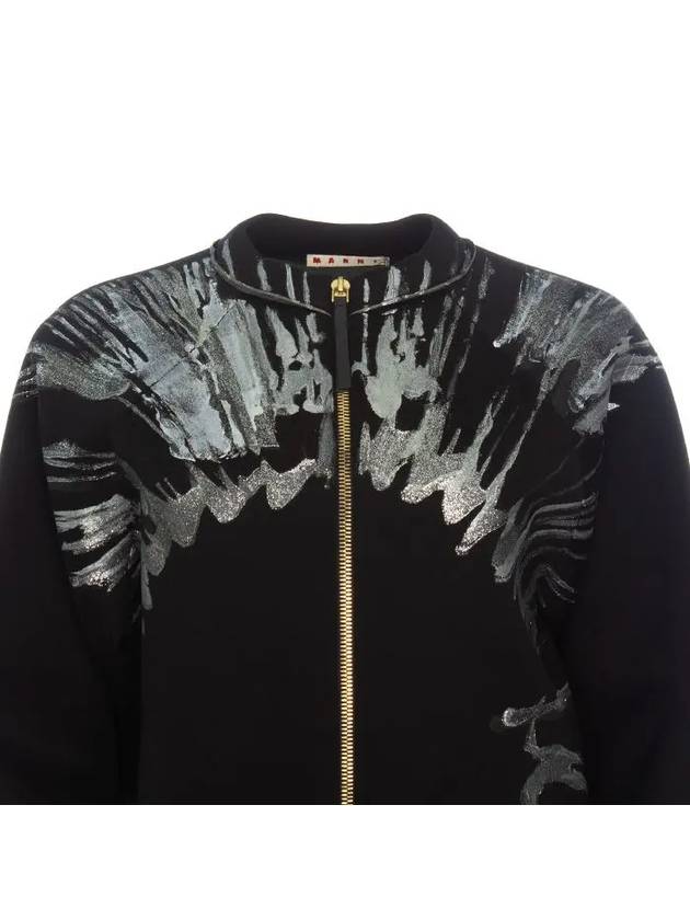 Neoprene Printing Blouson Zip-Up Jacket Black - MARNI - BALAAN 8