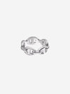 Small Chaine D'Ancre Enchainee Ring Silver - HERMES - BALAAN 3