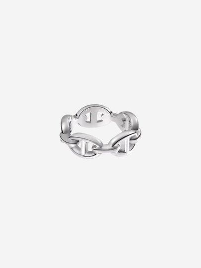 Small Chaine D'Ancre Enchainee Ring Silver - HERMES - BALAAN 2