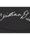 Handwriting Christian Dior Signature Cap Black Cotton Canvas - DIOR - BALAAN 5