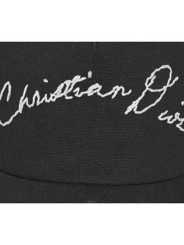 Handwritten Base Ball Cap Black - DIOR - BALAAN 6